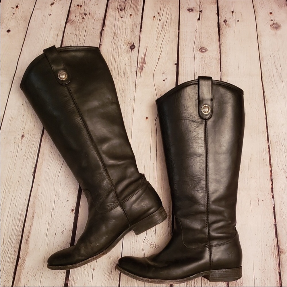 Frye Melissa Black Boots